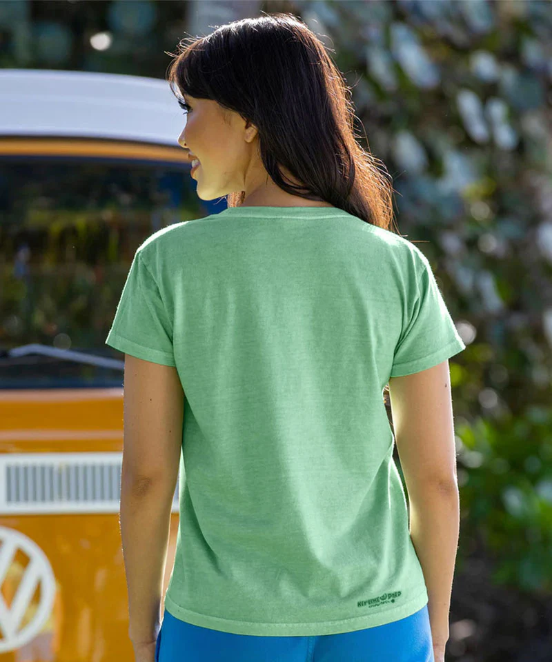 Mod Flamingo - Key Lime Dyed Short Sleeve Crewneck T-Shirt - Image 3