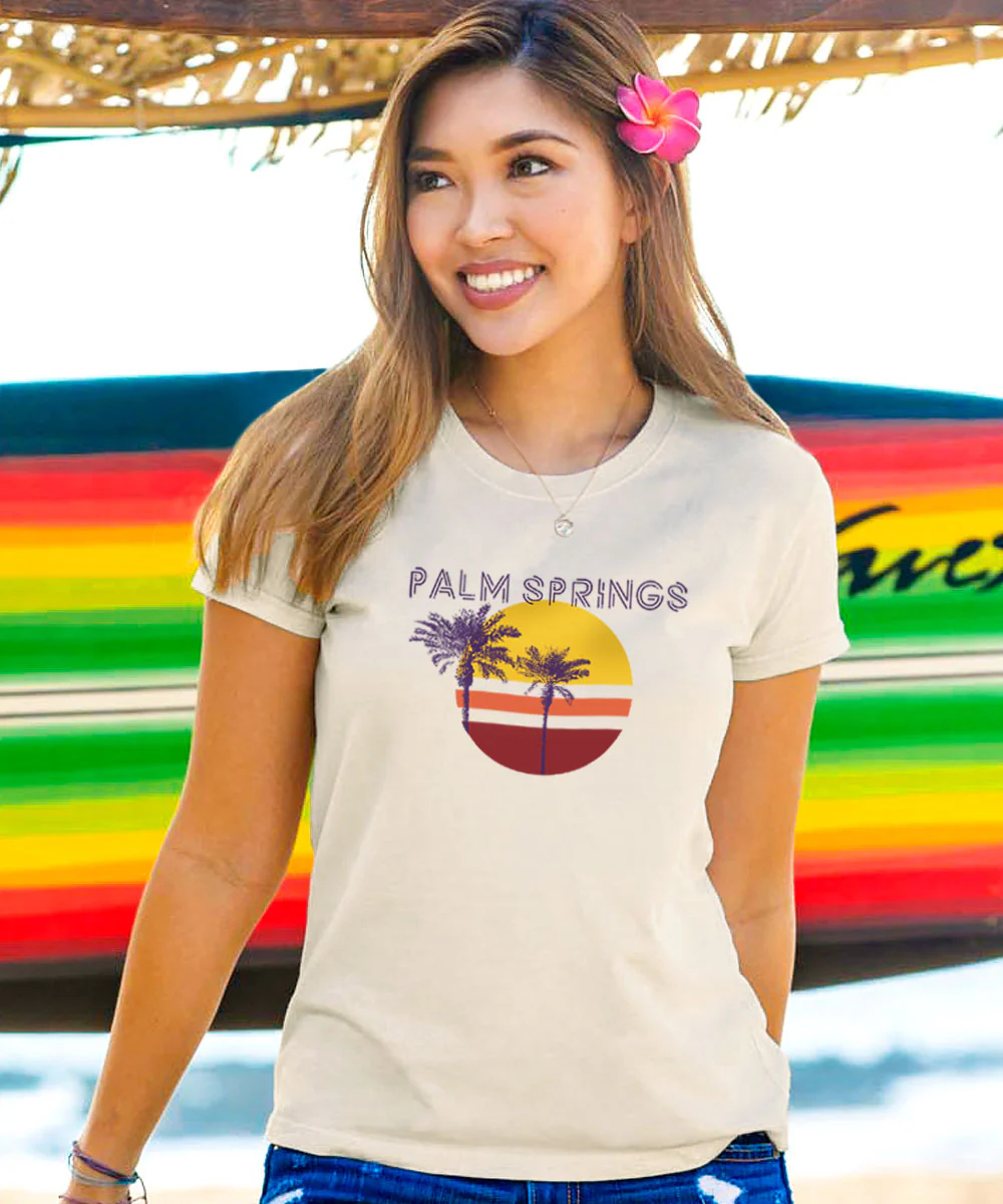 Mod Palm Springs - Coconut Dyed Short Sleeve Crewneck T-Shirt - Image 2