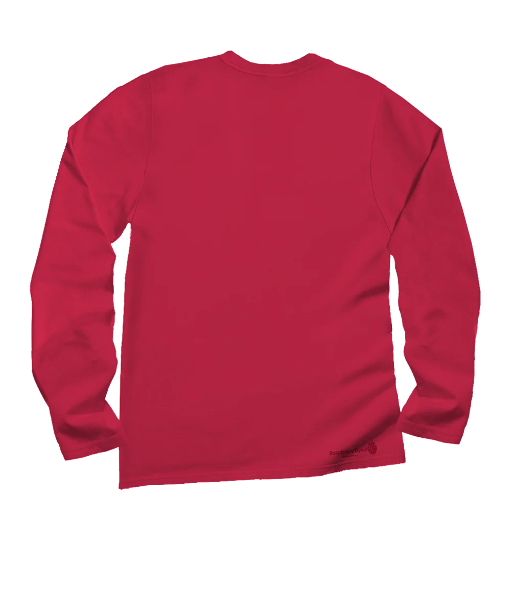 Natures Bear - Raspberry Dyed Long Sleeve Crewneck T-Shirt - Image 4
