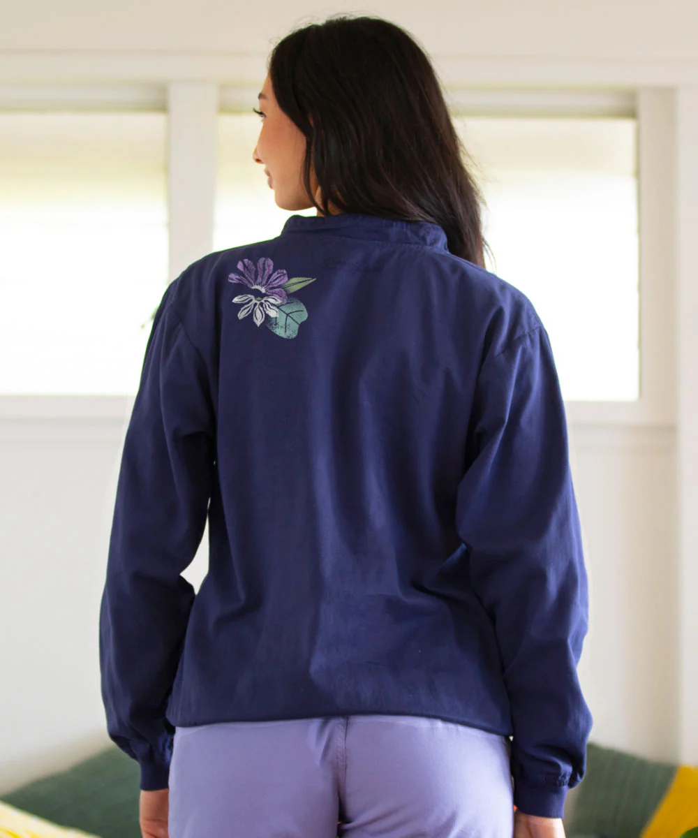 Naupaka Band - Grape Dyed Long Sleeve Lightweight Pullover - Image 3
