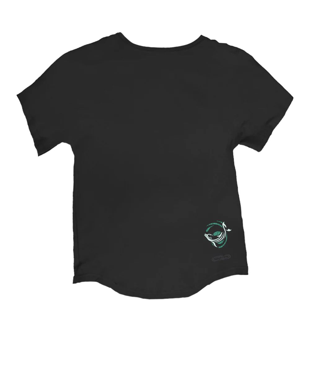 Ocean Fun - Charcoal Short Sleeve Dolman V-Neck Tee - Image 4