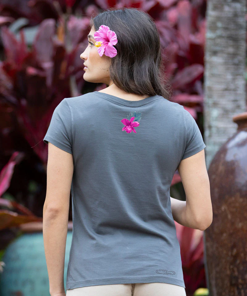 Orchid Pua - Graphite Short Sleeve Pima T-Shirt - Image 3