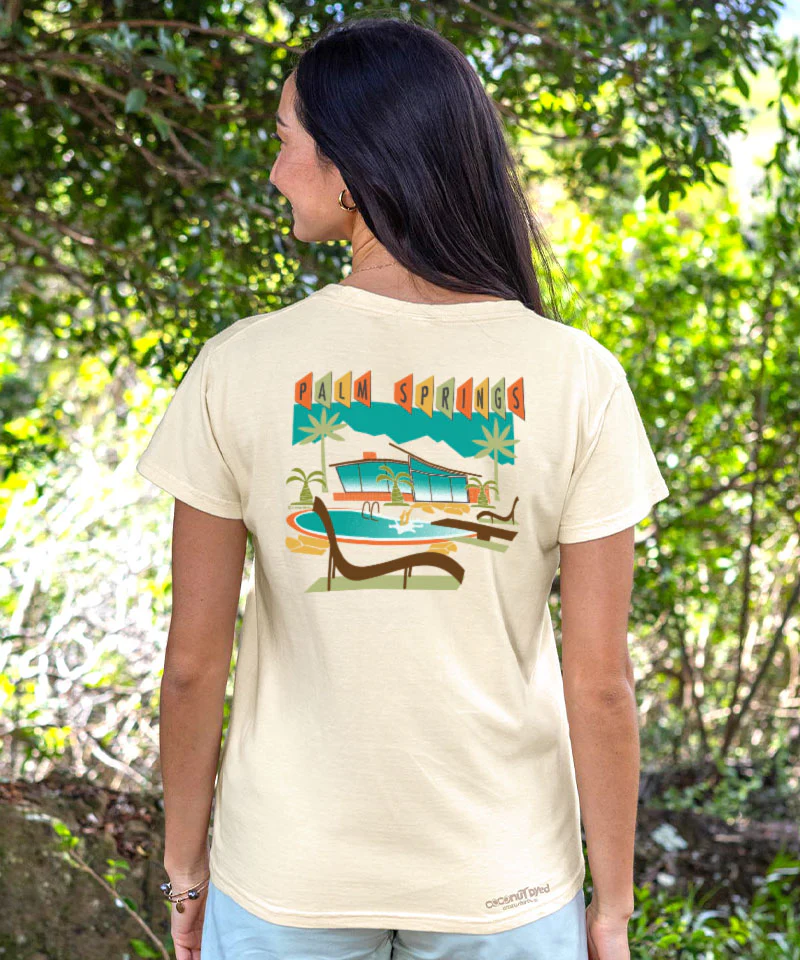 Palm Springs Oasis - Coconut Dyed Short Sleeve Crewneck T-Shirt - Image 2