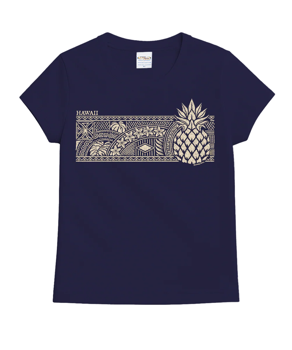 Pineapple Tapa Band - Grape Dyed Short Sleeve Crewneck T-Shirt