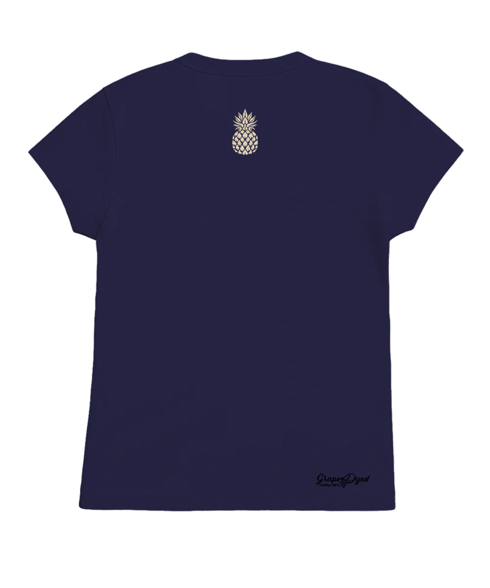 Pineapple Tapa Band - Grape Dyed Short Sleeve Crewneck T-Shirt - Image 4