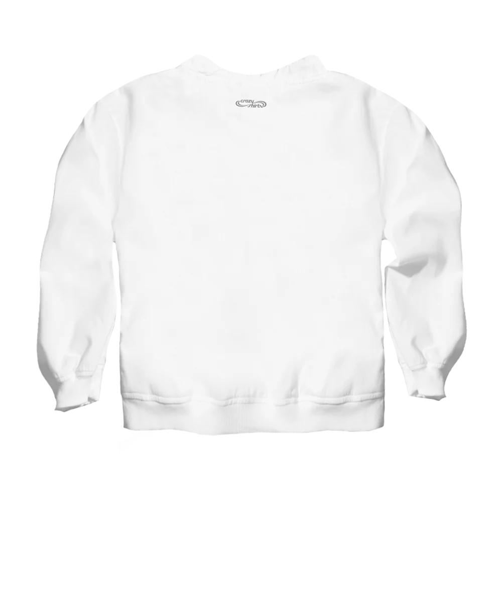 Poppy Swirl - White Long Sleeve Lightweight Pullover - Image 4