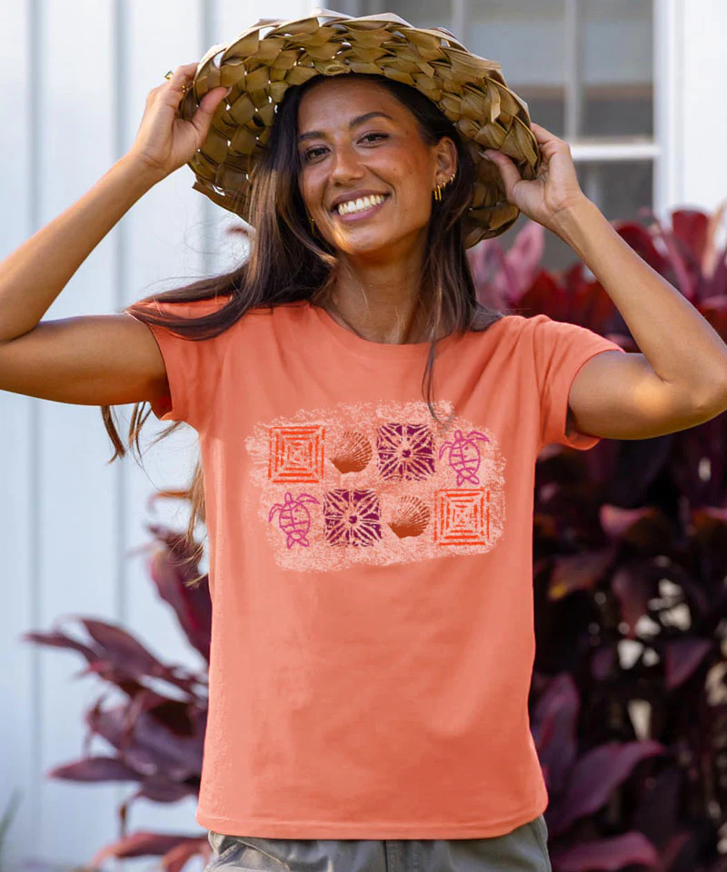 Sea Stamps - Coral Short Sleeve Crewneck T-Shirt - Image 2