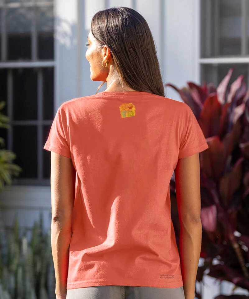 Sea Stamps - Coral Short Sleeve Crewneck T-Shirt - Image 3