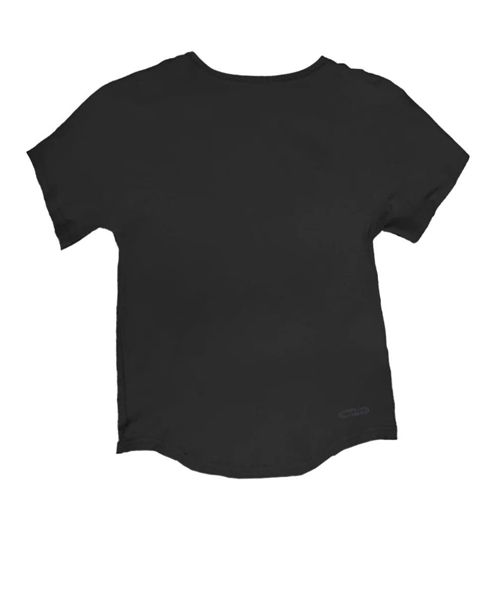 Spring In Swing - Charcoal Short Sleeve Dolman V-Neck Tee - Image 4