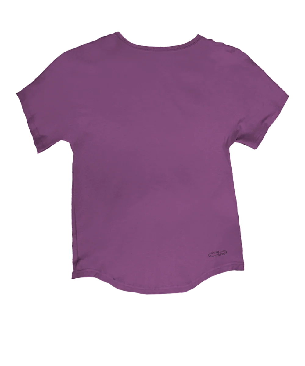 Tribal Honu Puas - Violet Short Sleeve Dolman V-Neck Tee - Image 4