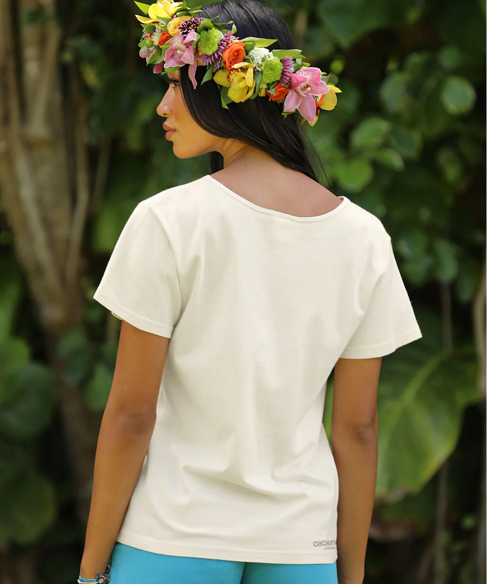 Tribal Pottery - Coconut Dyed Short Sleeve Scoop Neck T-Shirt - Image 3
