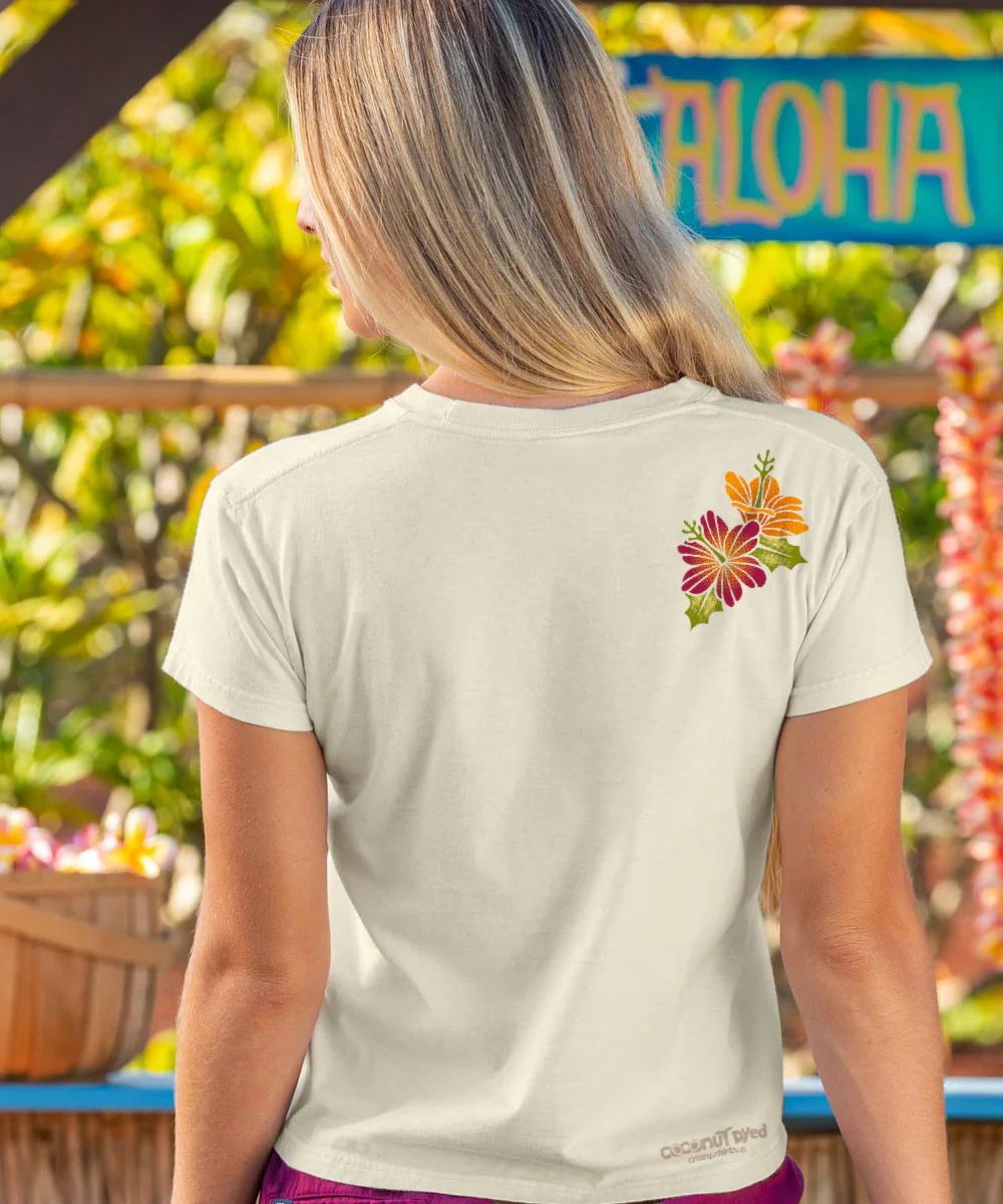 Tropical Paradise - Coconut Dyed Short Sleeve Crewneck T-Shirt - Image 3