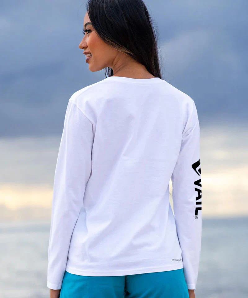 Vail Resort Ultimate Ski - White Long Sleeve Crewneck T-Shirt - Image 3