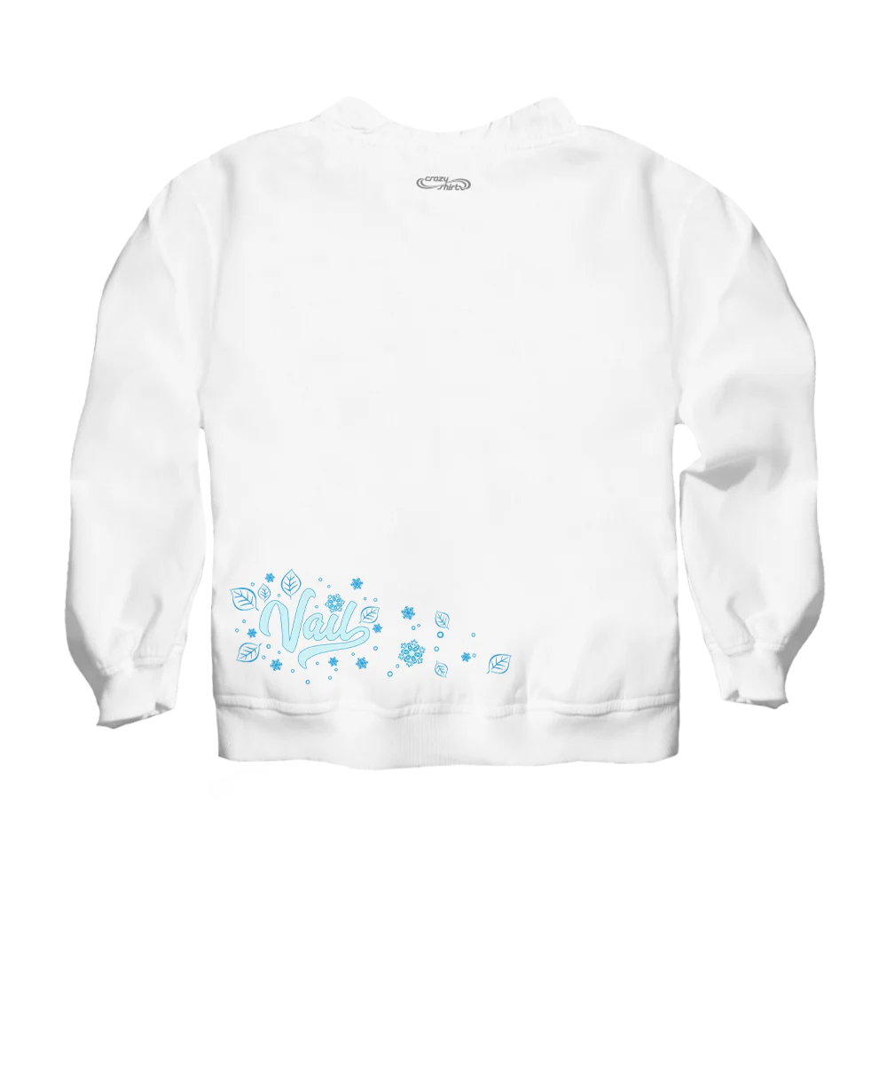 Vail Script - White Long Sleeve Lightweight Pullover - Image 4