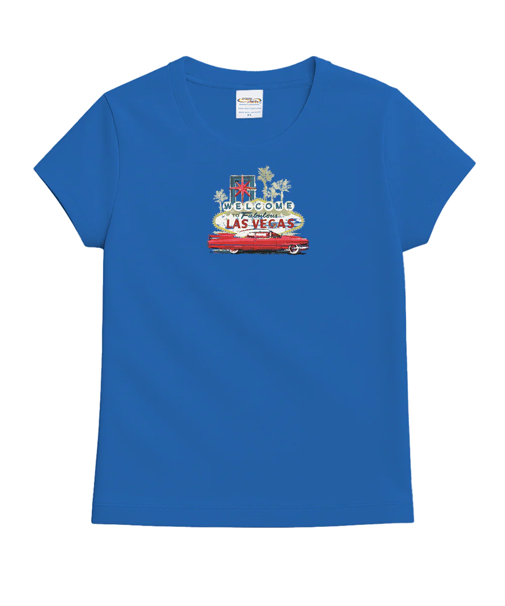Vegas Caddy - Blue Hawaii Dyed Short Sleeve Crewneck T-Shirt
