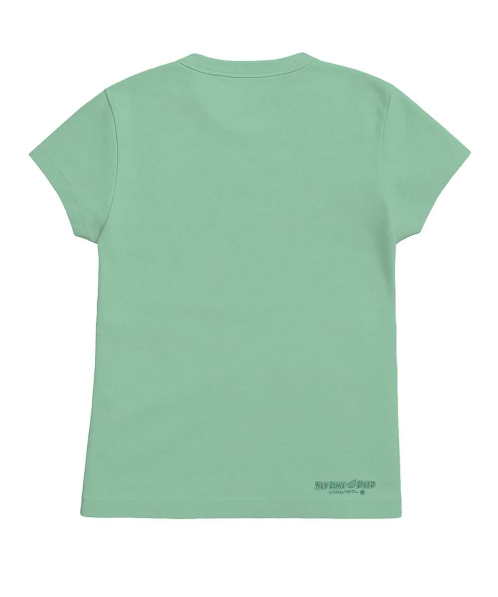 Volkswagen Beach Bug Scenic - Key Lime Dyed Short Sleeve Crewneck T-Shirt - Image 4