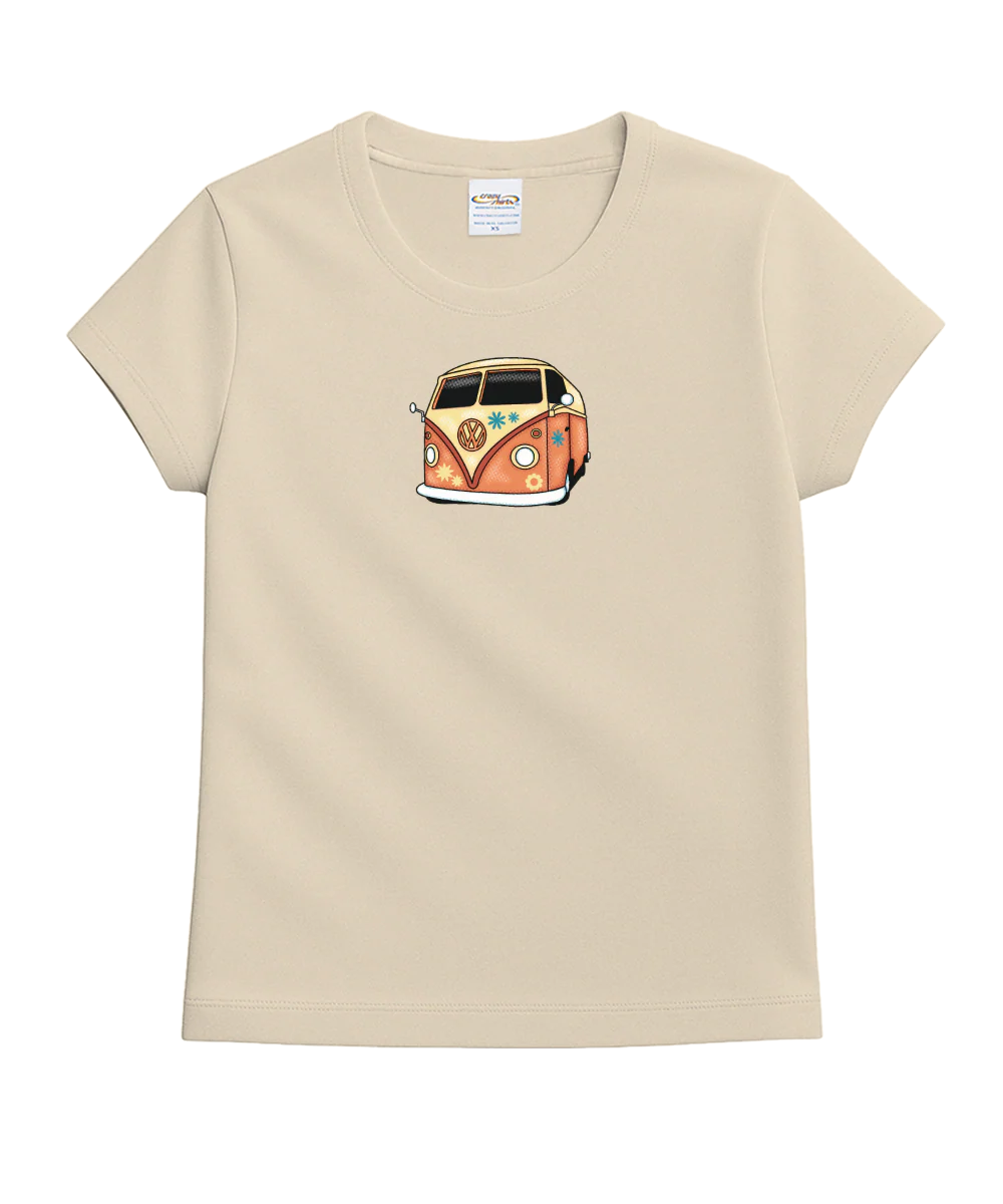Volkswagen Summer Of Love Scenic - Coconut Dyed Short Sleeve Crewneck T-Shirt - Image 4