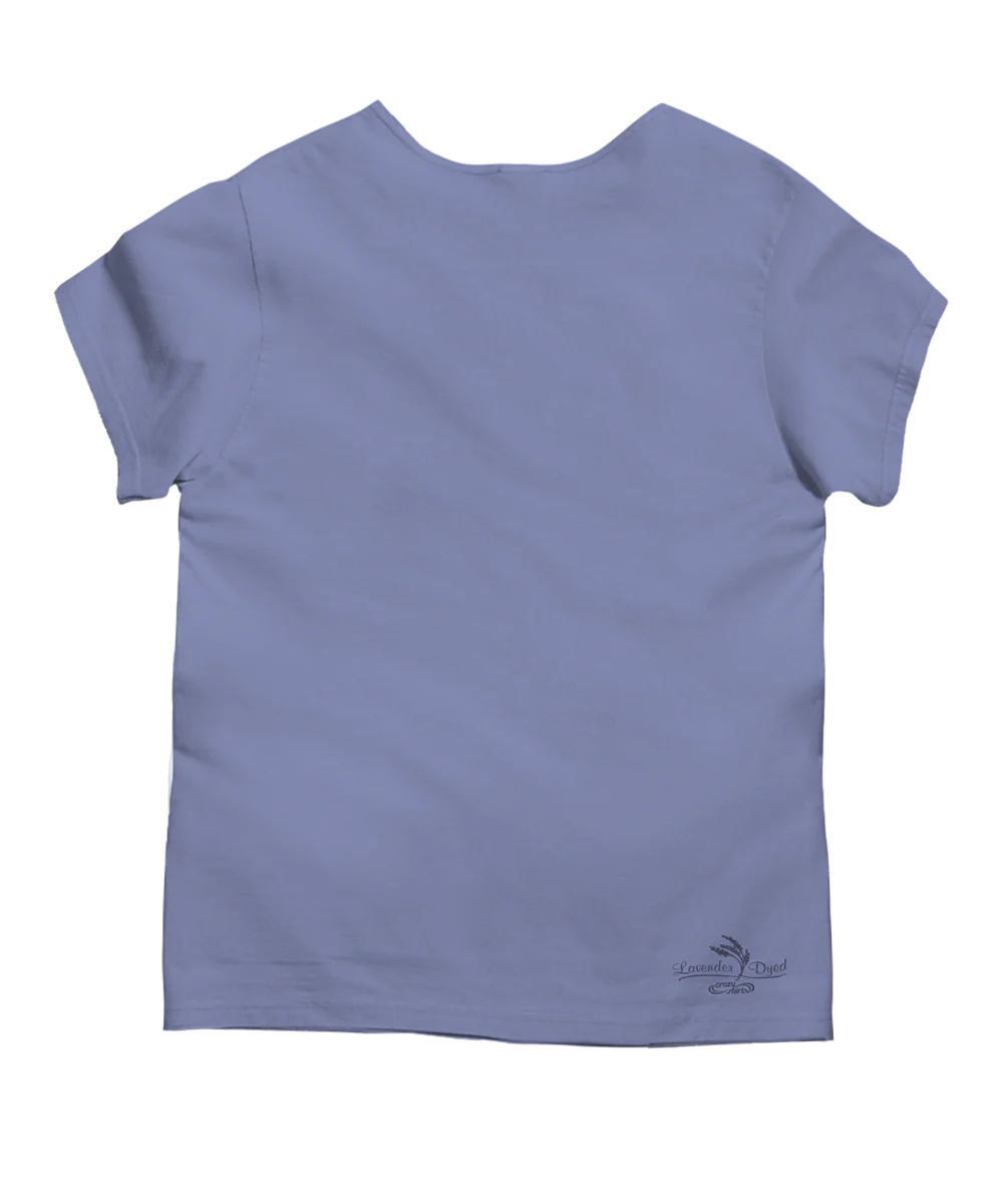 Wyland® Dolphin Block - Lavender Dyed Short Sleeve Scoop Neck T-Shirt - Image 4